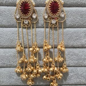 Traditional Long Drop Kashmiri Earrings